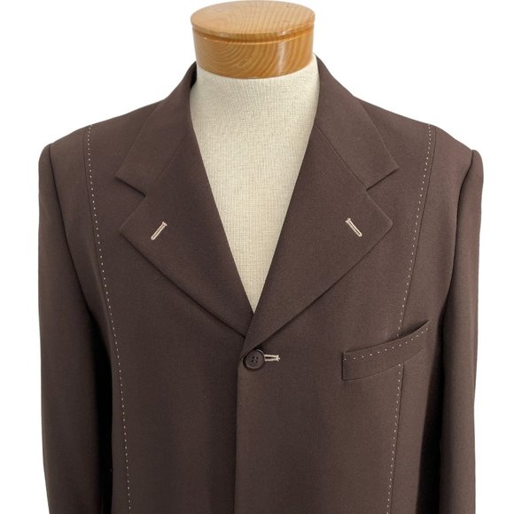 Beautiful Western-style 3-button Falcone suit jacket made in Italy. 48 L - Picture 2 of 9